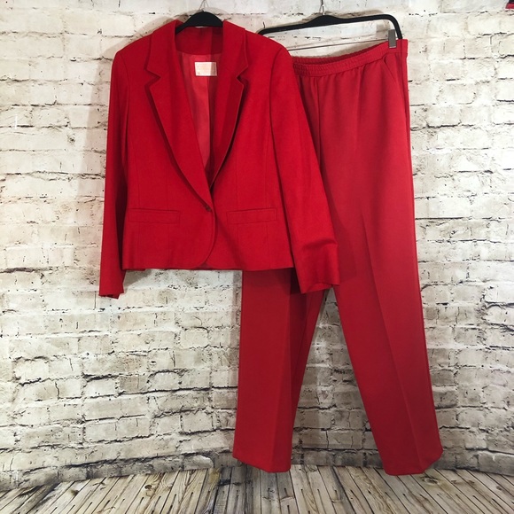 Pendleton Jackets & Blazers - NWOT women’s red blazer pant suit size 12